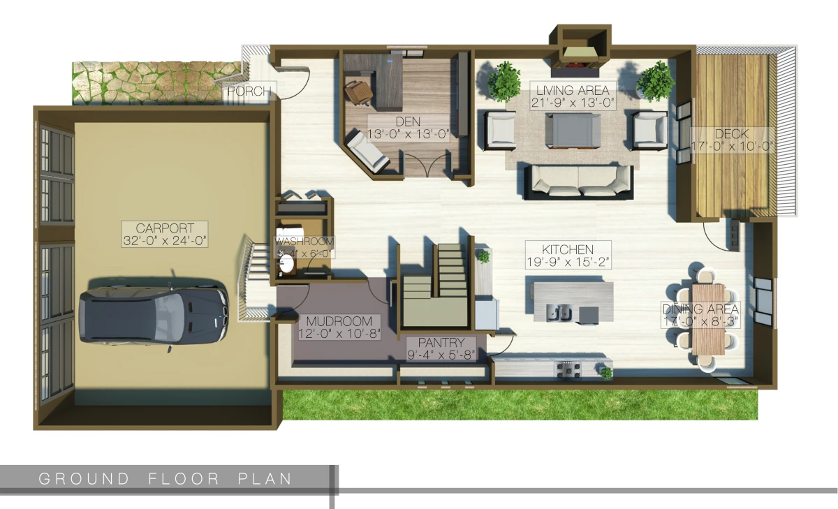 Drafting services- 3D Main Floor Plan