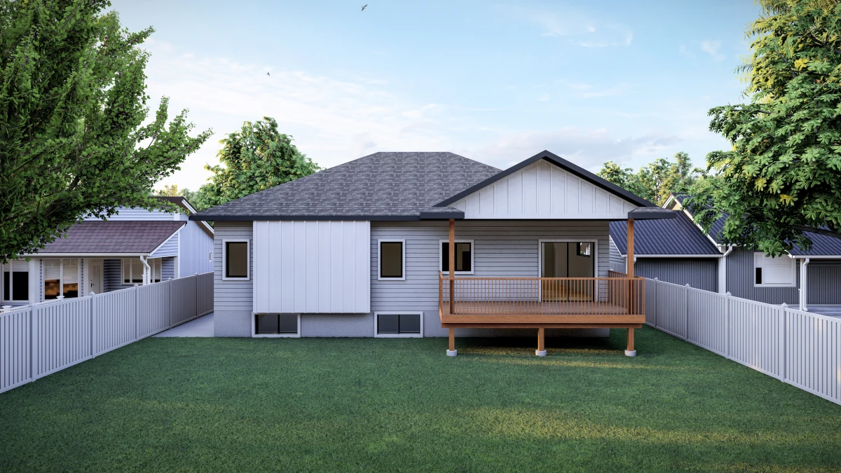 Drafting services - House 3D Rendering Back